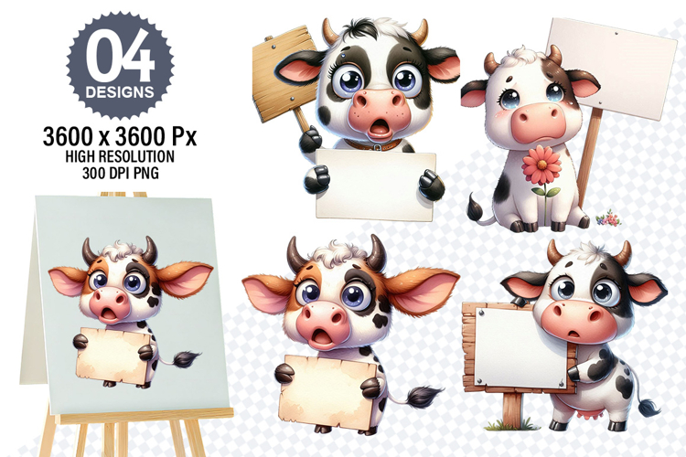 Cow Face Clipart Image 24