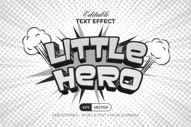 Little Hero Text Effect Comic Style example image 1