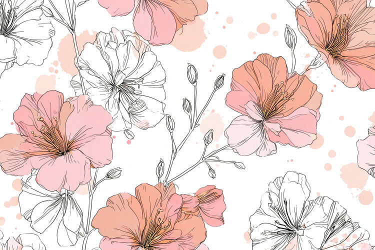Botanical Pattern Background Wallpaper example image 1