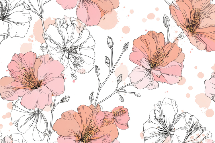 Botanical Pattern Background Wallpaper