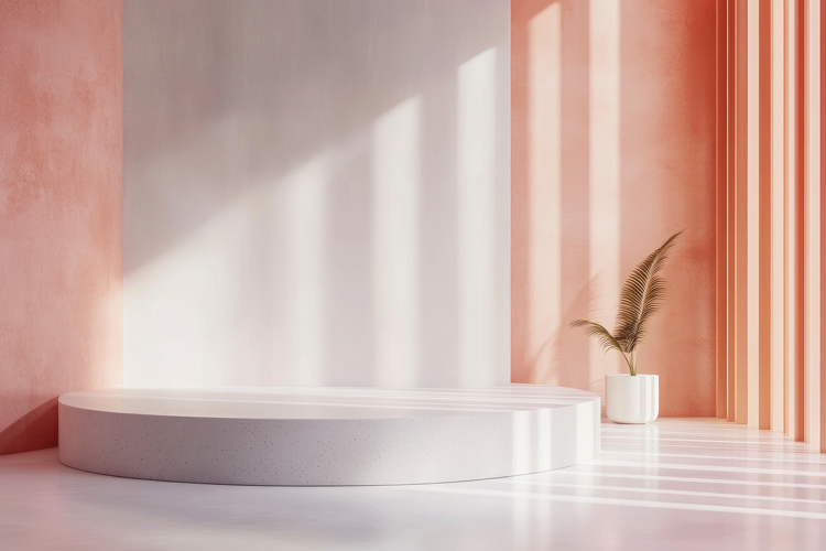 3D Podium Background Wallpaper