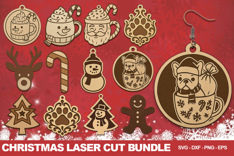 Christmas Laser Cut Ornament Bundle