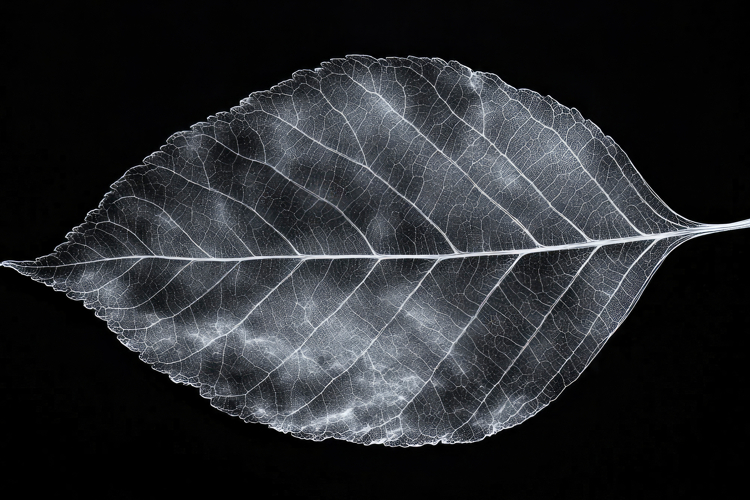 Leaf with a Black Background Wallpaper