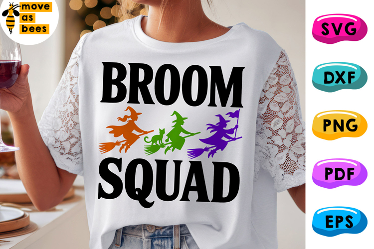 Broom Squad Svg, Png, Witch Svg, Girl, Woman Halloween Shirt