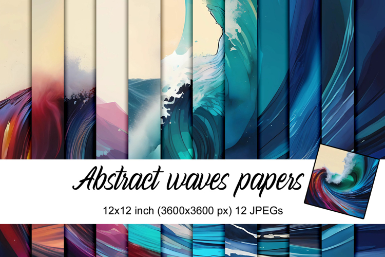 Abstract Waves Digital Papers