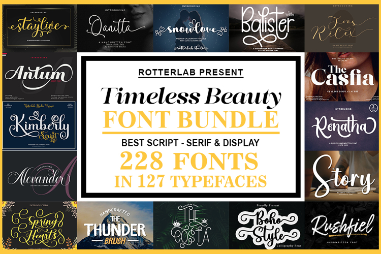 Timeless Beauty Font Bundle
