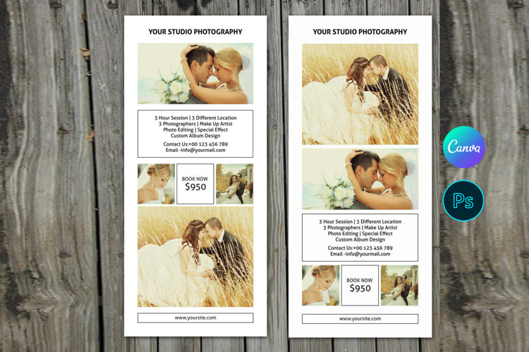 Wedding Photographer Rack Card