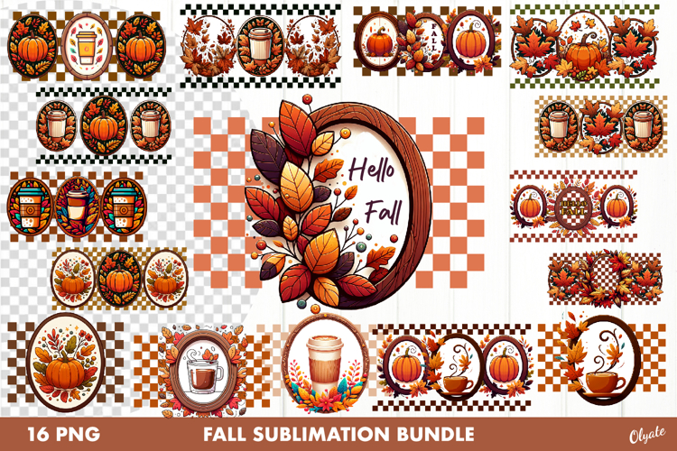 Trendy Fall Sublimation Bundle. Autumn Tshirt Sublimation