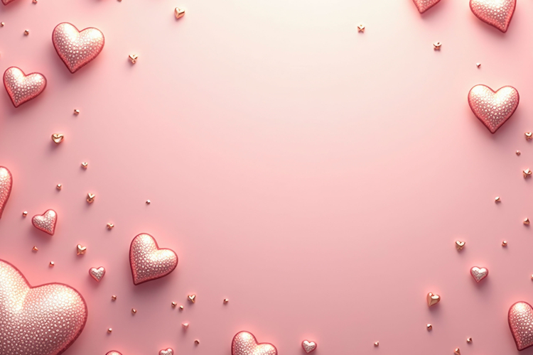 Pink Heart Background Image 7