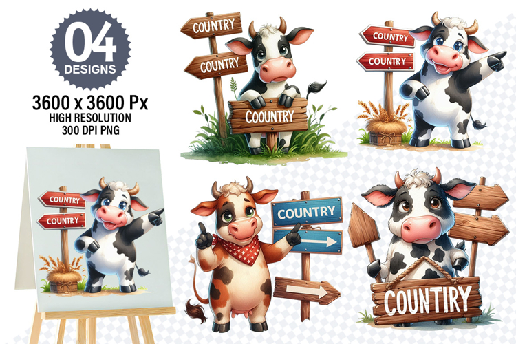 Cow Sublimation Designs Image 7