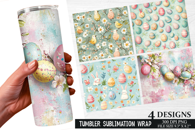 Easter Pattern Tumbler Wrap | Easter Tumbler Wrap Design