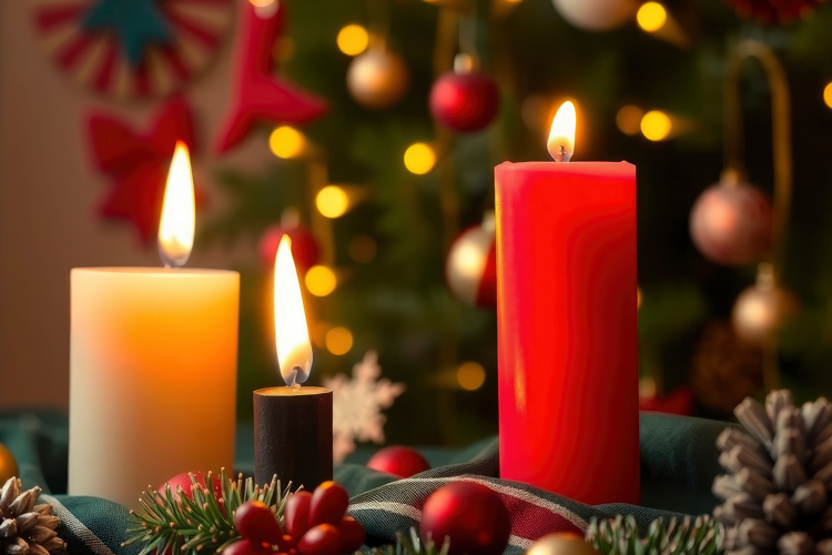 Burning Candle Decoration Background