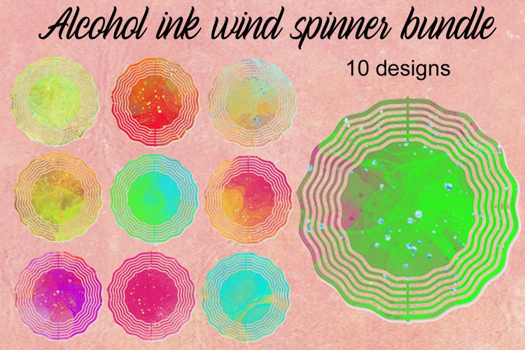 Alcohol ink wind spinner bundle