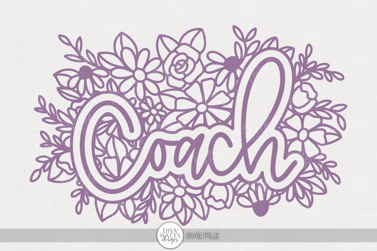 Coach Floral SVG | Appreciation Gift Design