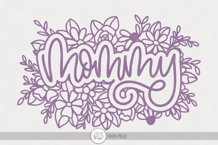 Mommy Floral SVG | Mother’s Day Cut File Design