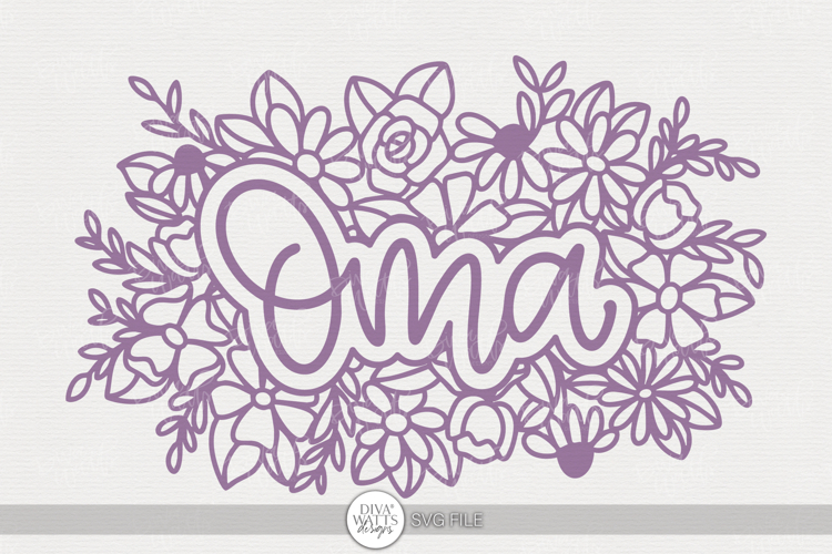 Oma Floral SVG | Grandmother Gift Design