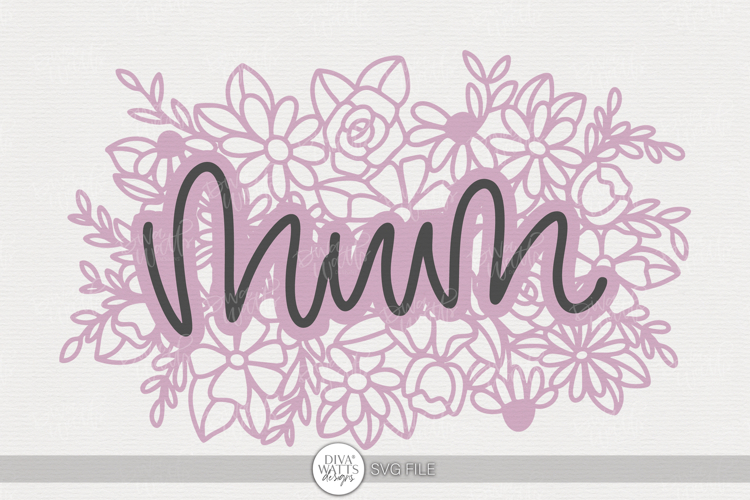 Floral Mum SVG | Hand Lettered Mother’s Day Design