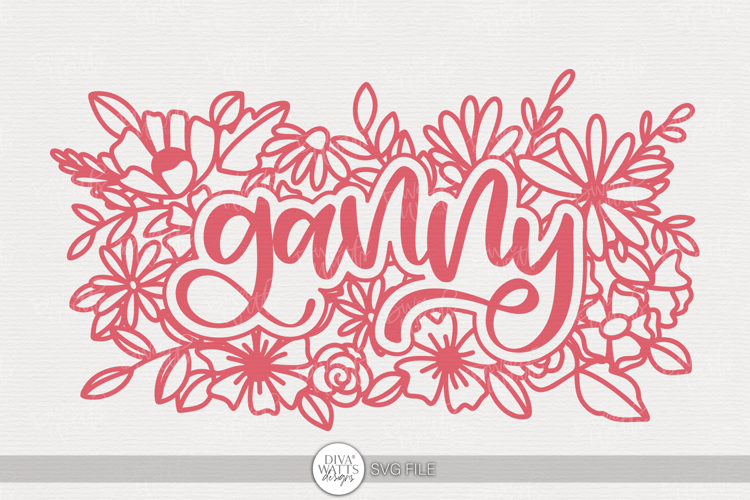 Ganny SVG | Floral Grandparent Gift Design