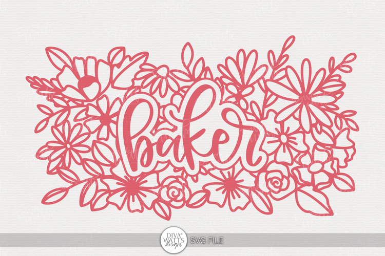Baker SVG | Floral Kitchen Shirt Design