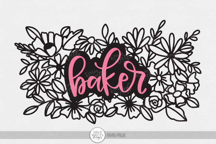 Baker SVG | Floral Kitchen Shirt Design