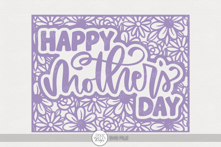Happy Mother’s Day Floral Cutout Design