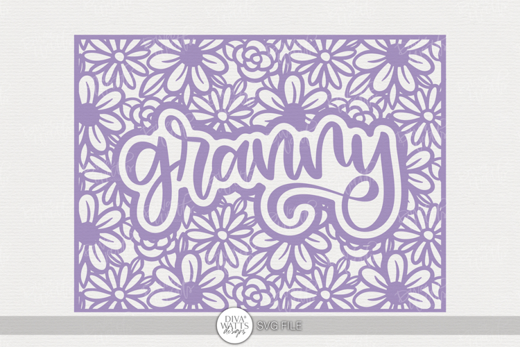 Granny Floral Cutout Design