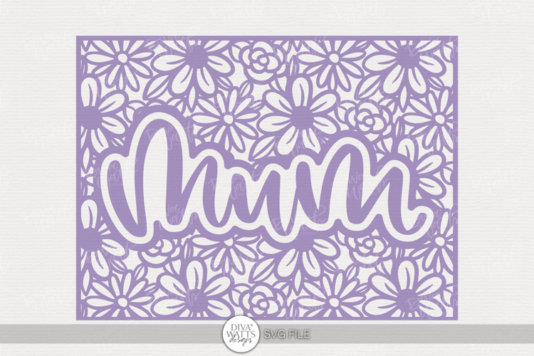 Mum Floral Cutout Design