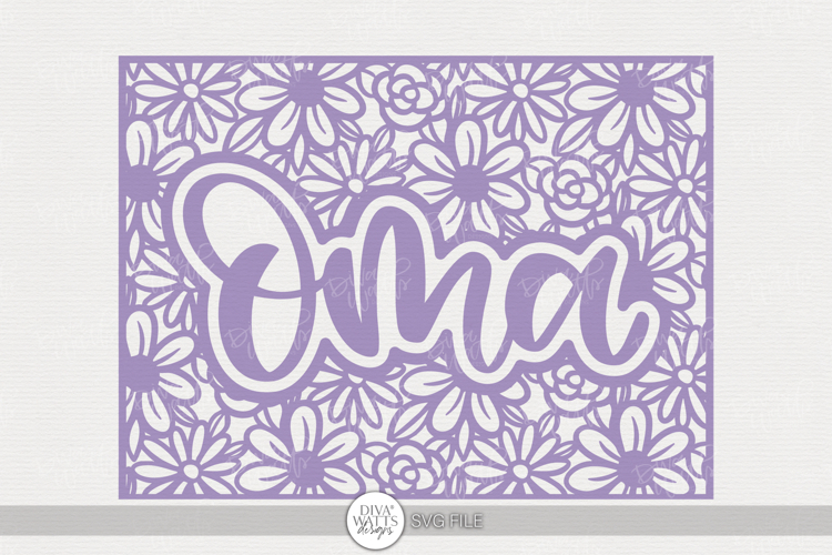 Oma Floral Frame SVG | Daisy and Rose Border Design