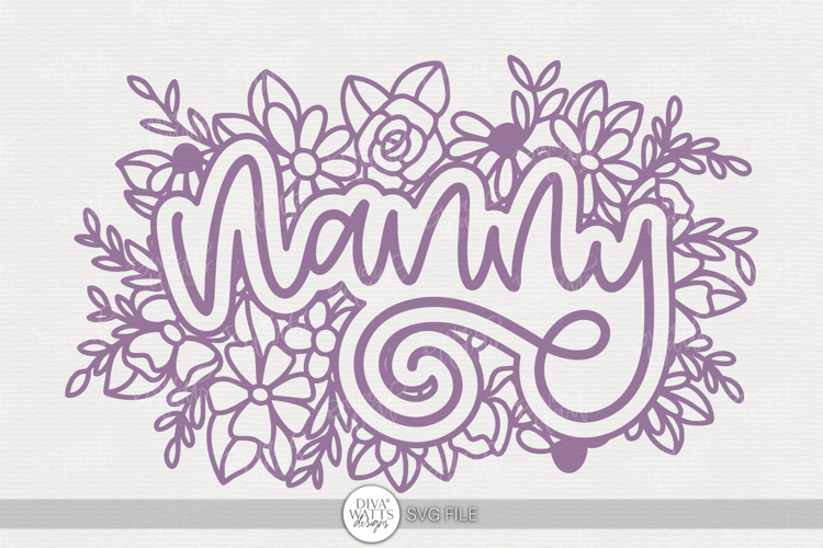 Nanny Floral Outline Design