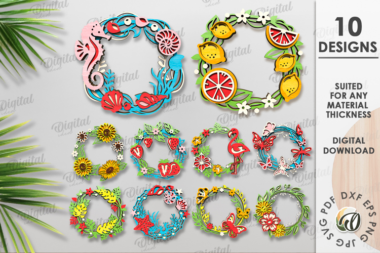 Floral Wreath Clipart Image 20