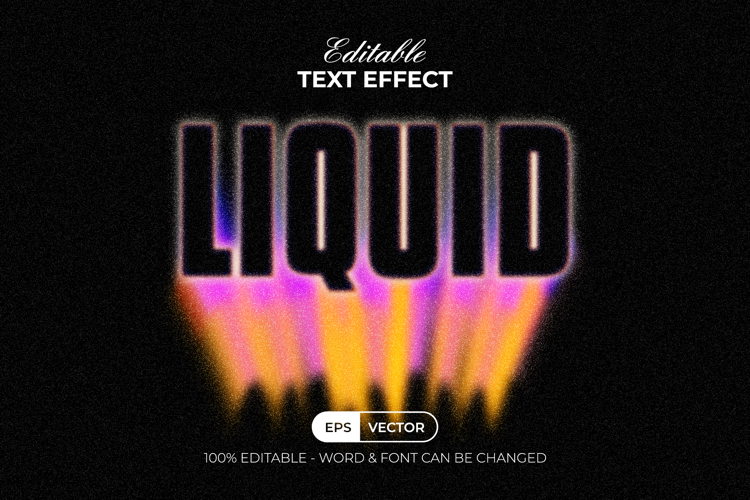Liquid Text Effect Blurry Style