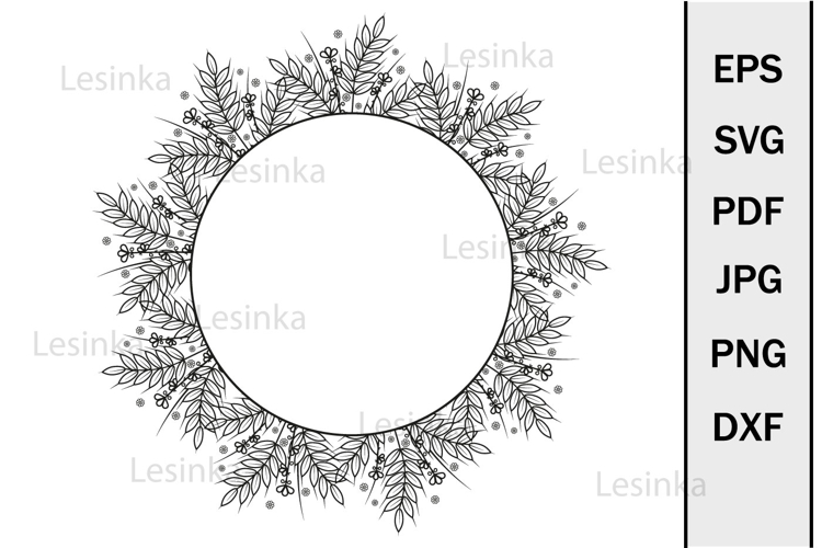 Cute Border Frame made of wheat ears, Clipart svg