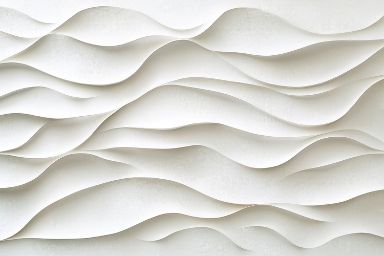 Abstract White Wavy Textured Background Wallpaper