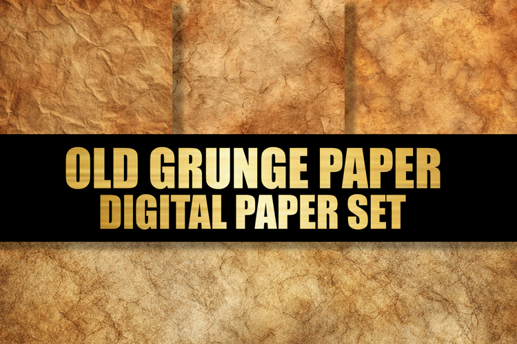 Old Grunge Paper Digital Paper Set