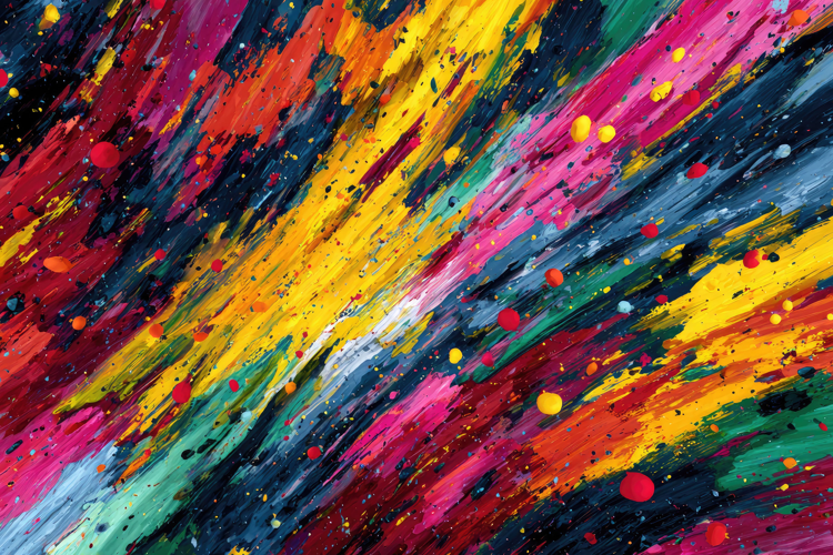 Expressive Abstract Oil Painting Background Wallpaper