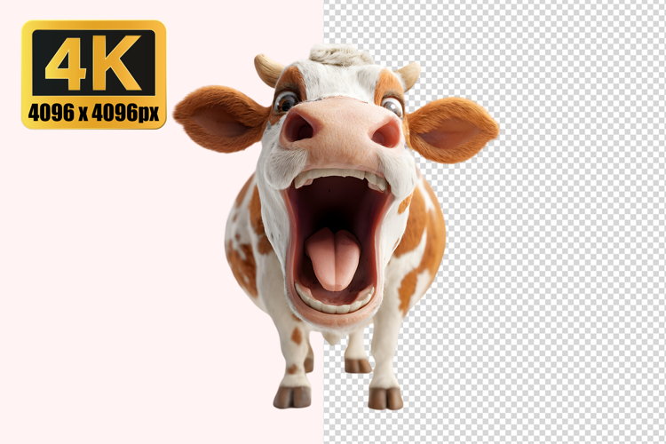 Open Mouth Cow Transparent PNG