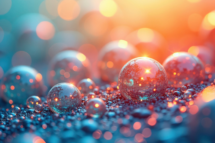 Bubbles With Bokeh Background