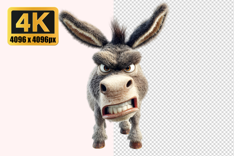 Agressive Donkey Transparent PNG