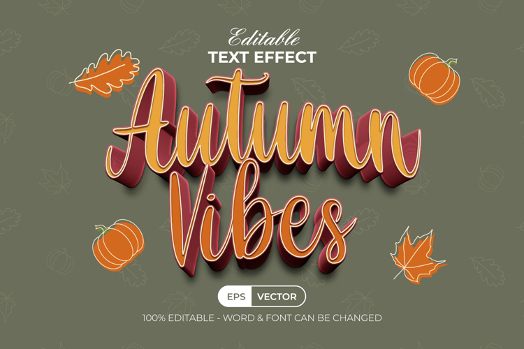 Autumn Text Effect 3D Style