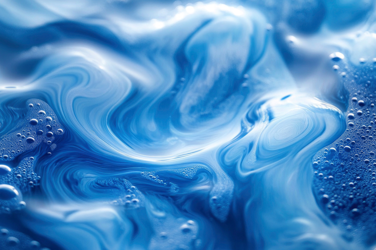 Blue and White Liquid Background Wallpaper