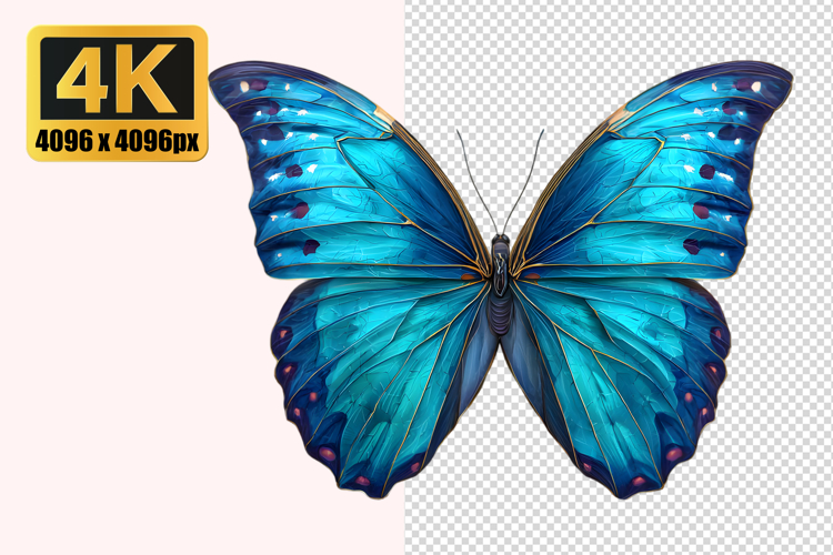 Blue Morpho Butterfly Transparent PNG