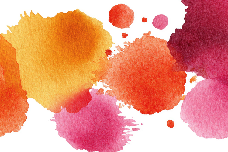 Painted Splatters in Warm Background
