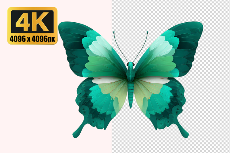 Green Butterfly Transparent PNG