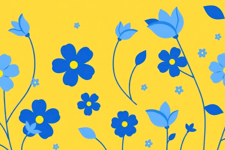 Blue Floral Background