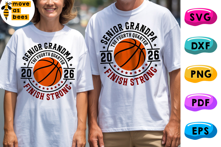 Basketball Senior Grandma & Grandpa Svg, Png, Senior Night