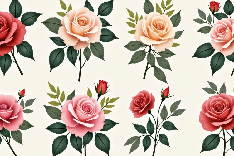 Colorful Roses Background