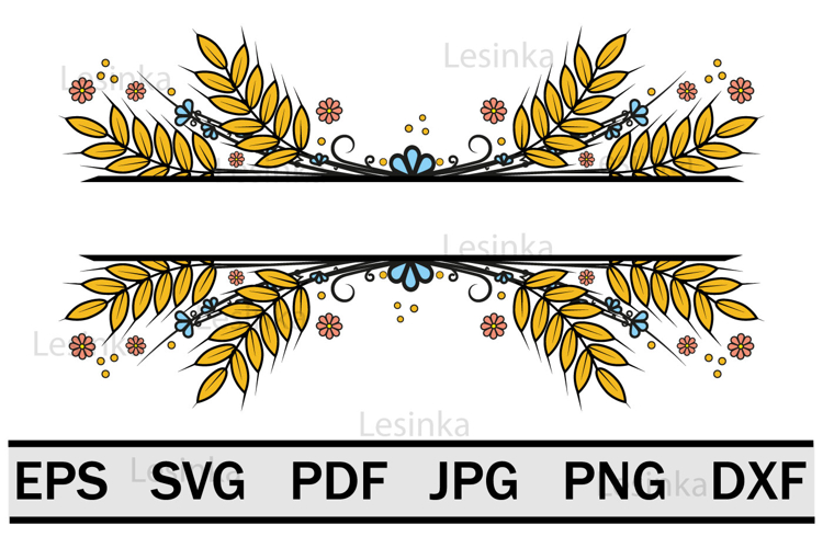 Cute Border Frame made of wheat ears, Clipart svg