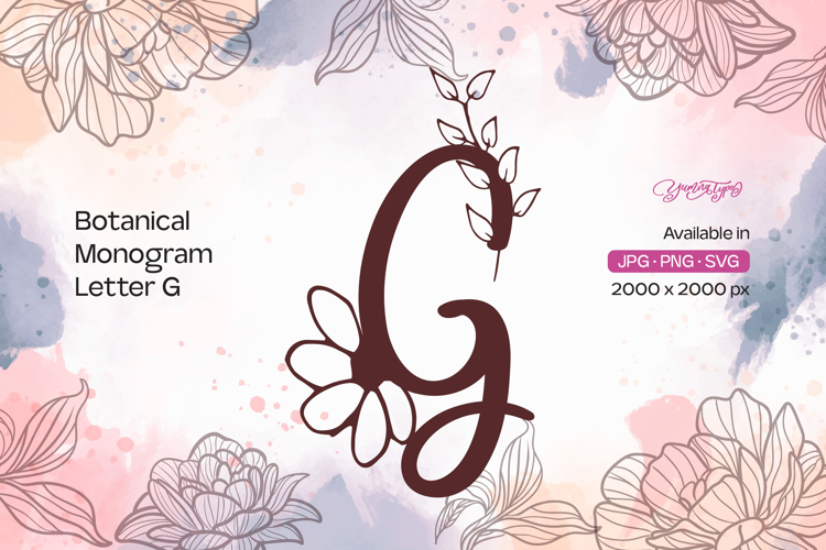 Flower Botanical Monogram G