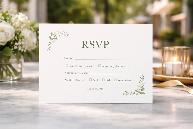 Wedding Invitation Card Mockup