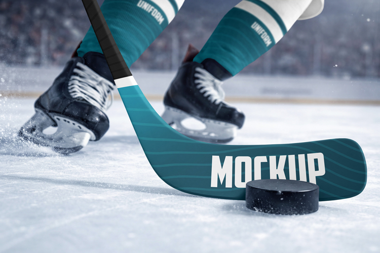 Hockey Stick Mockup
